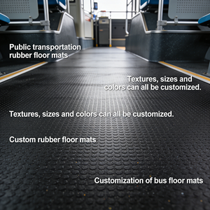 <span class=keywords><strong>Tapis</strong></span> de sol en caoutchouc givré personnalisés pour bus avec service de découpe, antidérapants, durables et imperméables - Product Image 1