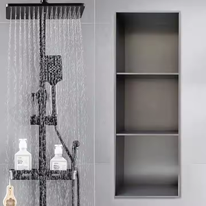 Préfabriqué préfabriqué préfabriqué métal douche salle de bain <span class=keywords><strong>baignoire</strong></span> <span class=keywords><strong>baignoire</strong></span> encastré mur insérer étagère dans la douche mur <span class=keywords><strong>niche</strong></span> étagères - Product Image 5