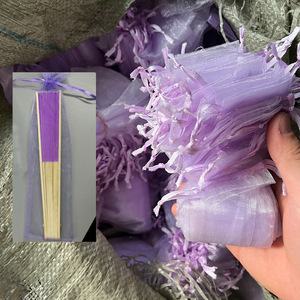 Sacs cadeaux en organza à cordon de serrage 6*26CM, pochettes verticales transparentes avec ruban, personnalisables avec logo, pour mariage - Vente en gros - Product Image 6