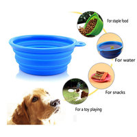 Bol pliable en silicone écologique pour chien, idéal pour les voyages et la randonnée, pour nourriture et eau