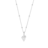 Collier de haute qualité plaqué or 18 carats en argent sterling 925 avec chaîne satellite perlée et pendentif coquillage de plage pour femme
