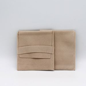 Custom Logo Printed 8*8cm Velvet Small Envelope Flap Pouch Luxury Jewelry Pouch Personalised for <b>Bracelet</b> Necklace Rings - Product Image 4