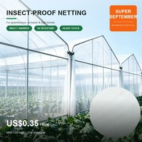Stevige 100% Virgin HDPE UV-bestendige landbouw insectenwerende nettenrol 40-60 mesh voor kas, tegen wittevlieg en bladluis