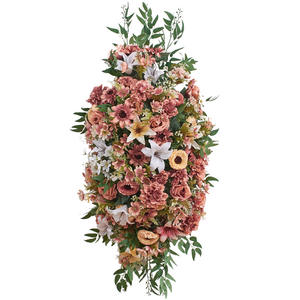Commercio all'ingrosso su misura di alta qualità rosa seta di nozze tavolo centrotavola fiori rosa disposizione moderno e durevole fiore palla tavolo - Product Image 5