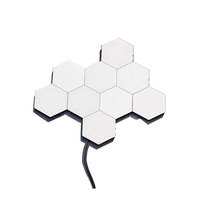 Lámpara LED hexagonal magnética, lámpara de pared táctil Modular, decoración de Color, nocturna
