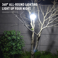 Lampe de tente suspendue rechargeable à LED, lampes de camping portables multifonctionnelles pliables, lanternes solaires USB, étanches IP65, lumière du jour 6000K