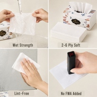 Boîte de mouchoirs en papier doux en gros, marque personnalisée, papier vierge 3 plis en pâte de bois, mouchoirs faciaux propres et pratiques pour les voyages