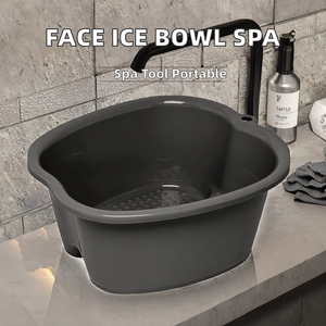 Bol à glace pliable en plastique avec bac à glaçons intégré pour thérapie par immersion froide, resserrement cutané, outil de spa durable et portable pour la maison - Product Image 2