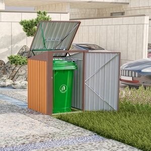 Outdoor Single Garbage <strong>Bin</strong> Shed <strong>Wheelie</strong> <strong>Bin</strong> Metal Shed Trash Can Cover - Product Image 2