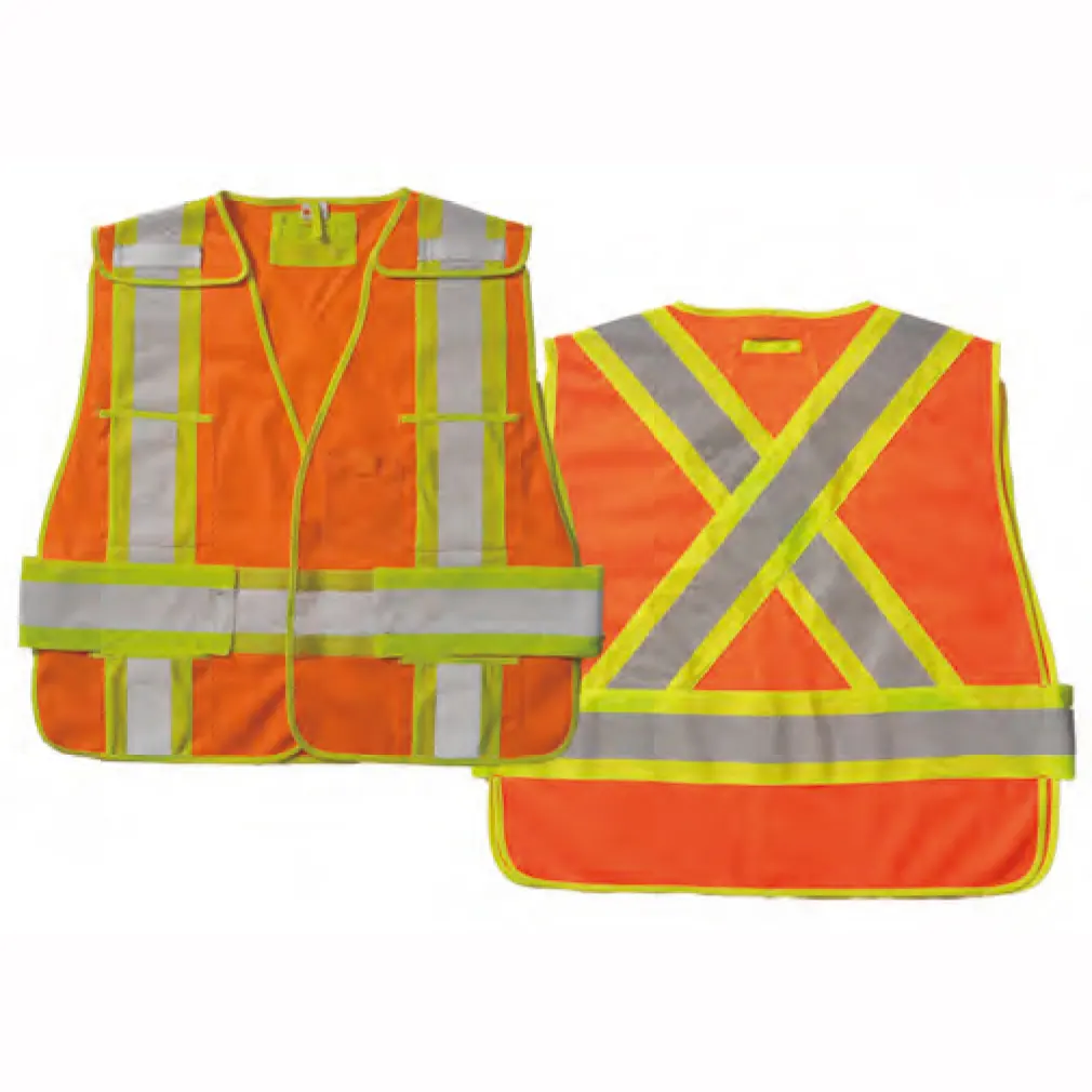 Reflective High Visibility Safety Vest with Pockets and Zipper Breathable Neon Working Vest for Men Women Work Construction Vest