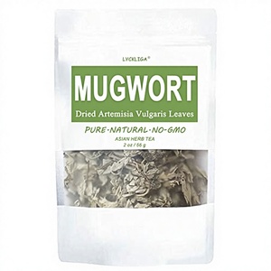 LYCKLIGA Thé en vrac biologique d'armoise, feuilles d'armoise séchées (sac en vrac), pure armoise Argyi, <span class=keywords><strong>tisane</strong></span> traditionnelle chinoise - Product Image 1