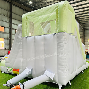 Toboggan aquatique gonflable en PVC pastel, toboggan gonflable, château gonflable avec toboggan - Product Image 5