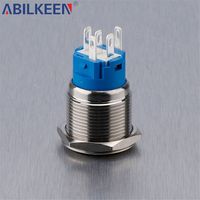 Interrupteurs lumineux lumineux bouton poussoir 19mm 12V IP67 pour armoires de commande industrielles panneaux d'équipement Installation facile