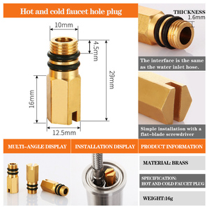 <span class=keywords><strong>Robinet</strong></span> <span class=keywords><strong>d</strong></span>'<span class=keywords><strong>eau</strong></span> froide et chaude, mcbkrpedio changement à <span class=keywords><strong>robinet</strong></span> simple <span class=keywords><strong>d</strong></span>'<span class=keywords><strong>eau</strong></span> froide, prise <span class=keywords><strong>d</strong></span>'entrée <span class=keywords><strong>d</strong></span>'<span class=keywords><strong>eau</strong></span>, raccords de tuyau à pointe en cuivre bloc 1 pièce - Product Image 4