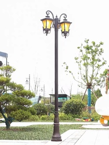 โคมไฟสวนสีบรอนซ์/สีดำคลาสสิกย้อนยุคขายดีกลางแจ้ง E27สวนไฟถนนสวนภูมิทัศน์สวนเสากลางแจ้ง - Product Image 6