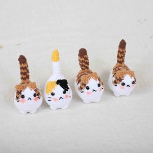 Mini Cute Crochet Cat Keychain Gift for Cat Lovers Handmade Stuffed Kitten Key Chain Charm Backpack <strong>Bag</strong> Yarn Knitted Cat Keyring - Product Image 1