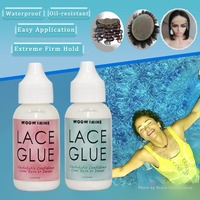 Private Label Colle à Dentelle Transparente Tenue Extrême Adhésive Cheveux Humains Toupet Gel PU Topper Perruque Invisible Extensions de Cheveux