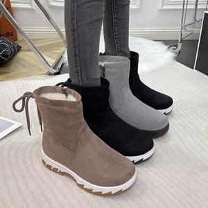 Classique haute qualité <span class=keywords><strong>2023</strong></span> grandes chaussures pour femmes mode nouvelles femmes hiver chaud chaussures mi Tube bottes à la mode femmes grosses bottes - Product Image 1