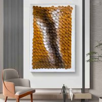 Peinture décorative abstraite moderne simple en acrylique transparent, à suspendre, faite à la main – Offre spéciale