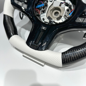 Volant de <span class=keywords><strong>voiture</strong></span> en fibre de carbone à trois étages pour BMW Série 3, Série 5, Série 6, X3, X5, X6, G20, G28, G30, G38, G80, G82, mise à niveau personnalisée - Product Image 3