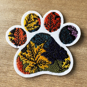 Parches Bordados Personalizados Sewill, Pequeños, Termoadhesivos, con Diseño de Paisaje, Leopardo y Huella de Perro, para Sombreros y Ropa - Product Image 4