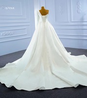 Nouveau design de robe de bal sirène de luxe robe de mariée une épaule en gros robe de mariée boule de poire robe de mariage robe en satin