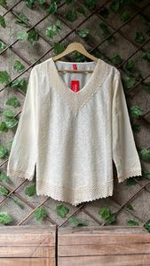 เสื้อกล้ามปักลายผ้าฝ้ายแฟชั่นสำหรับผู้หญิง ริบบิ้น ลายดอกไม้ วัสดุผ้าฝ้ายเนื้อนุ่ม สวมใส่สบายสำหรับทำงานที่บ้านกลางแจ้ง - Product Image 2