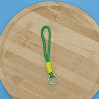 Nouveau cordon de téléphone portable noué, écologique, assorti aux couleurs, tressé à la main, court, porte-clés poupée, pendentif de sac