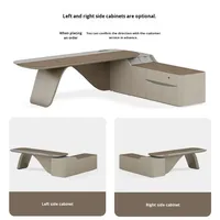 Bureau de direction moderne et luxueux, modulaire et convertible, avec plateau en marbre, pour usage domestique ou professionnel