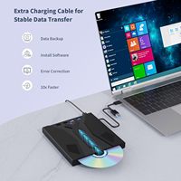 Lecteur Blu-ray externe 8-en-1 USB 3.0/Type-C, prend en charge 100 Go, grave DVD/CD/BD pour Windows, macOS, MacBook, ordinateur portable, ordinateur de bureau
