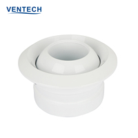 Diffuseur à jet Ventech pour système HVAC, buse à jet sphérique en aluminium, diffuseur d'air à œil de bœuf