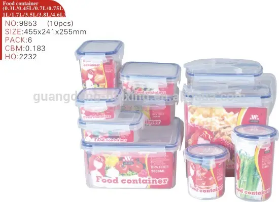 Haixing Set wadah makanan persegi panjang, penggunaan kemasan plastik Microwave makanan panas Microwave PP