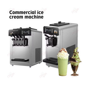 Machine à crème glacée molle 100 pcs/h 3 saveurs Machine à crème glacée molle commerciale - Product Image 2