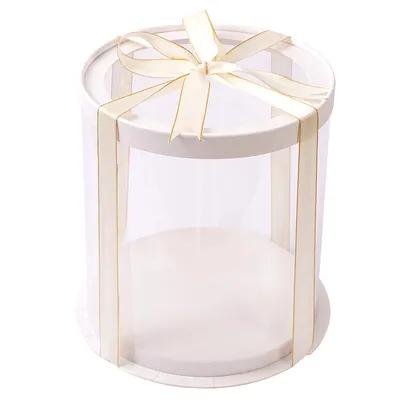 Boîte à gâteaux en plastique blanc, 4 pouces, 6 pouces, 8 pouces, 10 pouces, rond, mariage, fête d'anniversaire, cadeau, couvercle Transparent, dôme