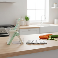Mandoline Manuelle Cuisine Professionnelle à Épaisseur Réglable, Coupe-Légumes Râpe Trancheuse
