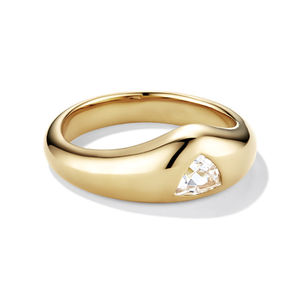 Gemnel Hot 925 Silver Plated 18K Gold Chunky <b>Ring</b> Lab-grown Gemstone <b>Ring</b> - Product Image 1