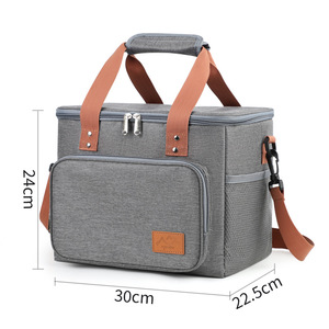 Polyester Cross-border <strong>Insulated</strong> Square Large-Capacity Lunch <strong>Bag</strong> with Zipper Closure for Outdoor Fresh-Keeping Cold Ice Storage - Product Image 1