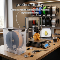 Boîte de rangement hermétique pour filament d'imprimante 3D de 1 kg avec hygromètre, déshydratant, anti-poussière et anti-humidité pour PLA, PETG, TPU