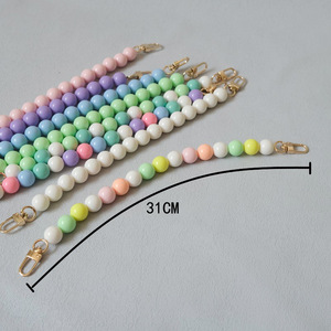 Rewin 15mm perles rondes Extender sac sangles acrylique perlé sac court chaîne sac à main sangle plastique porte-clés sac chaînes accessoires - Product Image 3