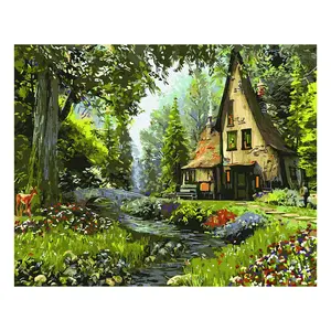 Картина “мальчик” GX3222 зеленый кабина живопись масляными красками пейзажи DIY картина по номерам гостиницы украшения дома картины