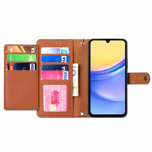 Funda de teléfono con correa de cuero a la moda con billetera para Samsung A15 A25 A35 A55 A05 A05S A14 A24 A34 <span class=keywords><strong>A43</strong></span> A54 A21 A12 A22 A32 A52 A72 - Product Image 2