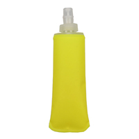 Bouteille d'eau pliable 350 ml avec logo personnalisé, en TPU écologique, réutilisable, avec bouchon articulé et couvercle, idéale pour la course à pied et la randonnée