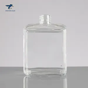 Wholesale Special Shape High Quality Square Whisky Glass Bottles For Screw Top