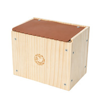 Boîte de reproduction pour perroquets en bois de pin avec couvercle coulissant, nid pour calops et perruches, cage d'incubation suspendue, design rectangulaire WS12