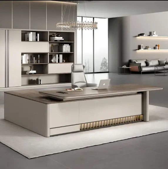 La migliore vendita nuovo Design L Executive Office Desk Manager combinazione tavolo e sedia mobili per ufficio all'ingrosso