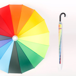 Yubo 23 Inch Của Nhãn Hiệu Mở Sản Phẩm Độc Đáo Chống Nhỏ Giọt Ô Với Tay Cầm Thẳng Đầy Màu Sắc Ô - Product Image 3