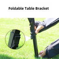 Table de camping pliante portable IGT pour l'extérieur, établi léger en aluminium, design moderne, hauteur réglable, capacité de 4 personnes