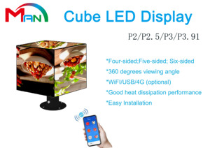<span class=keywords><strong>LED</strong></span> Küp Ekran P2.5 320x320mm 5 Taraflı Küp <span class=keywords><strong>LED</strong></span> Ekran <span class=keywords><strong>WiFi</strong></span> Kontrollü Akıllı Video Küp Ekran Perakende Mağazaları için - Product Image 4