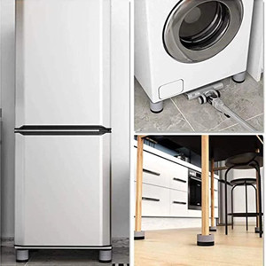 Paquete de 4 patas de goma antivibración para lavadora, alfombrilla para soporte, accesorios de soporte, suministros de baño y inodoro - Product Image 3