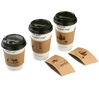 Gobelets en papier à double paroi imprimés en couleur, capacité 12 oz, pour boissons énergisantes et boissons gazeuses, recyclables, promotion de la marque
